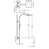 Kép 2/2 - Tres Class-Tres falon kívüli termosztátos zuhanyrendszer 20539501
