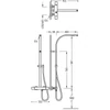 Kép 2/2 - Tres Loft-Tres falon kívüli termosztátos zuhanyrendszer kiegészítők nélkül 20549501