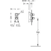 Kép 2/2 - Tres Block-System beépíthető 1 utas termosztátos csaptelep acél 20625199AC