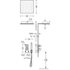 Kép 2/2 - Tres Block-System beépíthető 2 utas termosztátos zuhanyrendszer 20625204