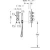 Kép 2/2 - Tres Block-System beépíthető 3 utas termosztátos zuhanyszett acél 20625391AC