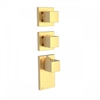 Kép 1/2 - Tres Block-System beépíthető 3 utas termosztátos csaptelep matt arany 20625399OM