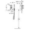 Kép 2/2 - Tres Block-System beépíthető 1 utas termosztátos zuhanyszett 20635191