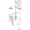 Kép 2/2 - Tres Projekt-Tres falba építhető termosztátos zuhanyrendszer acél 20635201AC