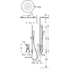 Kép 2/2 - Tres Block-System beépíthető 2 utas termosztátos zuhanyrendszer acél 20635203AC
