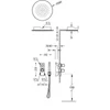Kép 2/2 - Tres Projekt-Tres falba építhető termosztátos zuhanyrendszer 20635204
