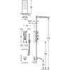 Kép 2/2 - Tres Block-System beépíthető 3 utas termosztátos zuhanyrendszer kádkifolyóval axél 20635301AC