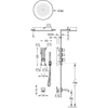 Kép 2/2 - Tres Block-System beépíthető 3 utas termosztátos zuhanyrendszer kádkifolyóval acél 20635302AC