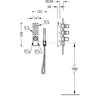 Kép 2/2 - Tres Block-System beépíthető 3 utas termosztátos zuhanyszett arany 20635391OR