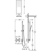 Kép 2/2 - Tres Block-System beépíthető termosztátos zuhanyrendszer acél 20725210AC