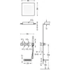 Kép 2/2 - Tres Block-System beépíthető 3 utas termosztátos zuhanyrendszer kádtöltővel 20725306