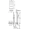 Kép 2/2 - Tres Block-System beépíthető 3 utas termosztátos zuhanyrendszer acél 20725309AC