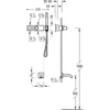 Kép 2/2 - Tres Block-System beépíthető termosztátos kád szett acél 20735208AC