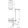 Kép 2/2 - Tres Block-System beépíthető 3 utas termosztátos zuhanyrendszer acél 20735302AC