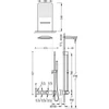 Kép 2/2 - Tres Block-System beépíthető 3 utas termosztátos zuhanyrendszer acél 20735309AC