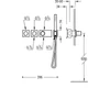 Kép 2/2 - Tres Block-System beépíthető 3 utas termosztátos zuhanyszett arany 20735391OR