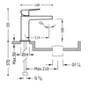 Kép 2/2 - Tres Projekt-Tres egykaros mosdócsaptelep S méret leeresztő nélkül 21110301