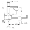 Kép 2/2 - Tres Projekt-Tres egy fogantyús mosdócsaptelep S méret leeresztő nélkül 21110302