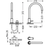 Kép 2/2 - Tres Projekt-Tres egykaros pultba építhető íves mosdócsaptelep acél 21110501AC