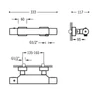 Kép 2/2 - Tres Projekt-Tres falon kívüli termosztátos zuhanycsaptelep acél 21116409AC