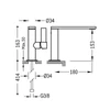 Kép 2/2 - Tres Projekt-Tres egykaros mosdócsaptelep S méret 34 x 10 mm-es kifolyóval 21120501