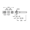 Kép 2/2 - Tres Projekt-Tres két fogantyús fali mosdócsaptelep 156 mm-es egyenes kifolyóval 21175101