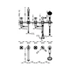 Kép 2/2 - Tres-Clasic kádperembe építhető 5 lyukas kádcsaptelep acél 24214601AC