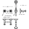 Kép 2/2 - Tres-Clasic két fogantyús fali zuhanycsaptelep 24216301