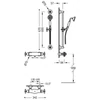 Kép 2/2 - Tres-Clasic termosztátos zuhanyszett 600 mm-es zuhanyrúddal acél 24216402AC