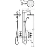 Kép 2/2 - Tres-Clasic falba építhető termosztátos zuhanyrendszer 24235203
