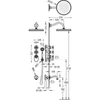 Kép 2/2 - Tres-Clasic falba építhető termosztátos zuhanyszett kádkifolyóval kopott réz 24235301LV