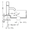 Kép 2/2 - Tres Study Exclusive egy fogantyús mosdócsaptelep S méret 26190301