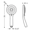 Kép 2/2 - Tres 5 funkciós masszázs kézi zuhany 29974901