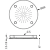 Kép 2/2 - Tres vízkő ellen védett acél, kerek fejzuhany CHROMOTHERAPY 29995701