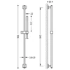 Kép 2/2 - Tres Cuadro vízkő ellen védett 842 mm-es zuhanyszett fehér-króm 407934