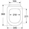 Kép 2/3 - Villeroy & Boch Subway wc ülőke, kompakt, QuickRelease 9M66 Q1 01 (9M66Q101)