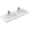 Kép 1/3 - Villeroy & Boch Venticello 130 x 50 cm-es beépíthető dupla mosdó 2 csaplyukkal CeramicPlus felülettel - 4111DLR1