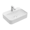 Kép 1/2 - Villeroy & Boch Finion 60 x 44,5 cm-es ráültethető mosdó 1 csaplyukkal Stone White CeramicPlus felülettel túlfolyó nélkül - 414261RW