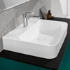 Kép 3/4 - Villeroy & Boch Finion 60 x 47 cm-es mosdó 1 csaplyukkal Stone White CeramicPlus felülettel rejtett ViFlow túlfolyóval - 41686CRW