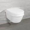 Kép 3/3 - Villeroy & Boch Architectura falra szerelhető perem nélküli DirectFlush kompakt wc, ülőkével, kombipack CeramicPlus felülettel - 4687HRR1