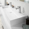 Kép 3/4 - Villeroy & Boch Memento 2.0 100 x 47 cm-es mosdó 2 csaplyukkal Stone White CeramicPlus felülettel - 4A221LRW