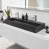 Kép 3/3 - Villeroy & Boch Memento 2.0 120 x 47 cm-es mosdó 2 csaplyukkal Ebony CeramicPlus felülettel túlfolyó nélkül - 4A22CGS5