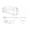 Kép 2/4 - Villeroy & Boch Subway 1700 x 800 mm-es jobbos aszimmetrikus sarokkád - UBA178SUB3REV-01