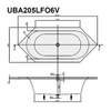 Kép 2/2 - Villeroy & Boch Loop & Friends Oval 2050 x 900 mm-es hatszögletű akril kád - UBA205LFO6V-01