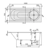 Kép 2/4 - Villeroy & Boch Libra 1600 x 700 mm-es beépíthető egyenes kád - UBQ167LIB2V-01