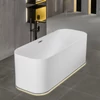 Kép 3/4 - Villeroy & Boch Finion 1700 x 700 mm-e szabadonálló kád Push-to-open lefolyóval és túlfolyóval, Design gyűrűvel, Emotion funkcióval Chrome - UBQ177FIN7A100V101