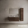 Kép 1/2 - MARMY CODE 120 DUPLA függesztett alsószekrény, 4 fiók, laminált Hazel szín, fekete fogantyú 120x46x50 - 90 10 12 24 11 88