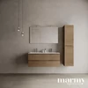 Kép 1/2 - MARMY CODE 120 DUPLA függesztett alsószekrény, 4 fiók, laminált Golden Oak szín, fekete fogantyú 120x46x50 - 90 10 12 24 11 55