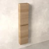 Kép 1/2 - MARMY CODE 160 függesztett FALI SZEKRÉNY szekrény, 2 ajtó, laminált Golden Oak szín, fekete fogantyú 160x35x15 - 90 20 16 15 11 55