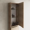 Kép 2/2 - MARMY CODE 160 függesztett FALI SZEKRÉNY szekrény, 2 ajtó, laminált Golden Oak szín, fekete fogantyú 160x35x15 - 90 20 16 15 11 55